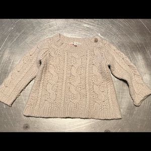 Bonpoint Alpaca blend cable knit sweater